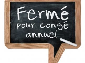 fermeture de l'atelier pour congé